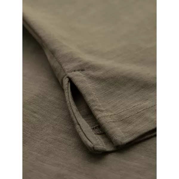  Мъжки t -риза с яка OMBRE OM-POWS-0142 ТЪМНО МАСЛИНА 