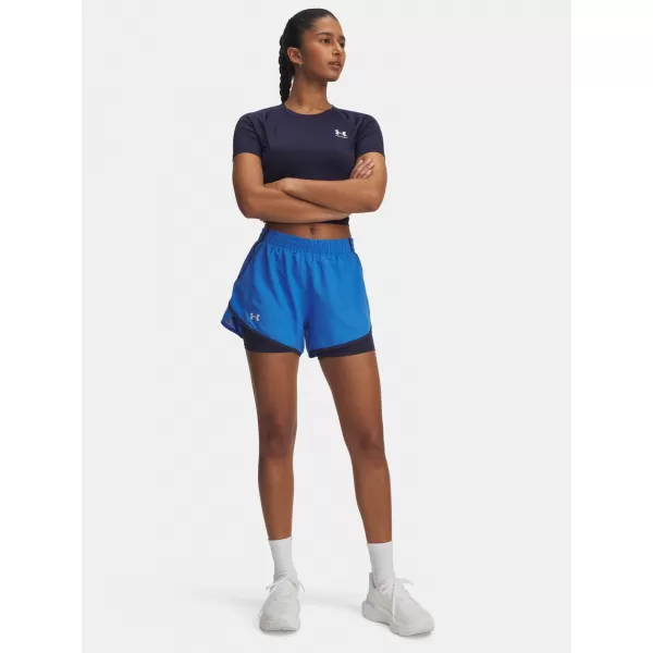  Дамски шорти UNDER ARMOUR UA FLY BY 2-IN-1 SHORTS 1382440-402 СИНЬО 