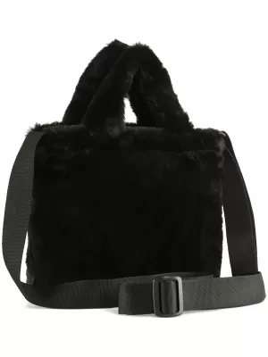 Дамска чанта PUMA UP FAUX FUR MINI SHOPPER BAG 09171301 PUMA BLACK