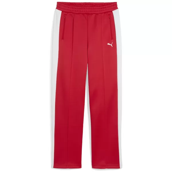  Дамски спортен панталон PUMA T7 ALWAYS ON STRAIGHT TRACK PANTS OP 62979711 ЗА ВСИЧКИ ВРЕМЕНА ЧЕРВЕНО 