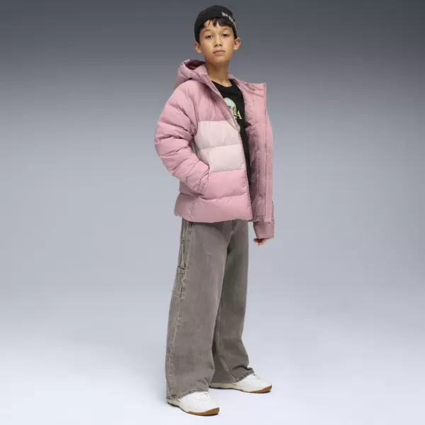  Детско яке PUMA SYNTHETIC HOODED PUFFER JACKET 68840465 УРАВНОВЕСЕНО РОЗОВО 