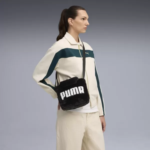  Дамска чанта PUMA UP FAUX FUR MINI SHOPPER BAG 09171301 PUMA BLACK 
