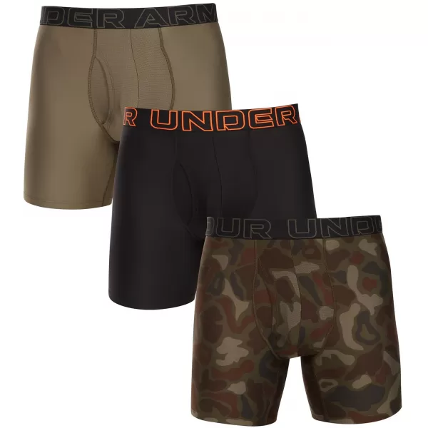  Мъжки боксерки UNDER ARMOUR M UA PERF TECH (3KS) 1383879-392 ЧЕРЕН СЪС СЛЪНЧЕВ ОРАН 