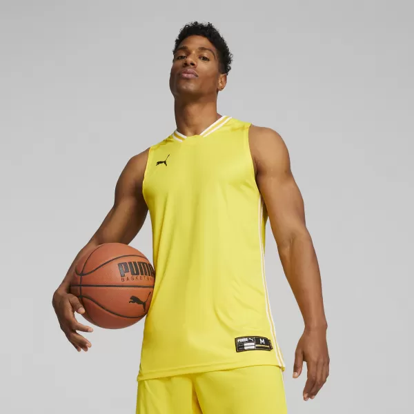  Мъжки фланелка PUMA HOOPS TEAM GAME JERSEY 67662805 КИБЕР ЖЪЛТ 