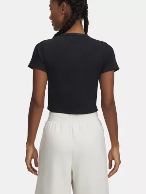 Дамска тениска UNDER ARMOUR UA RIVAL RIB BABY TEE 6000264-001 ЧЕРЕН