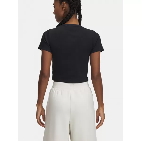  Дамска тениска UNDER ARMOUR UA RIVAL RIB BABY TEE 6000264-001 ЧЕРЕН 