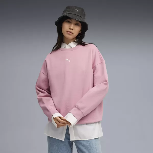  Дамски суичър PUMA ESS OVERSIZED CREW FL 68540065 УРАВНОВЕСЕНО РОЗОВО 