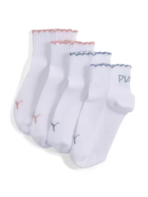 Чорапи PUMA GIRLS SCALLOP EDGE QUAR 94723501 БЯЛО/РОЗОВО