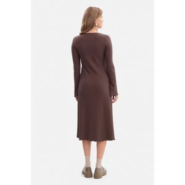  Рокля BEWEAR B308 КАФЯВО 