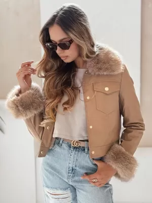 Дамско яке DSTREET TY5139 КАРАМЕЛ