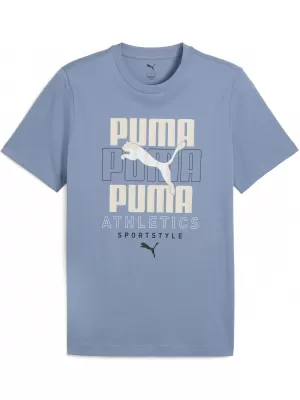 Риза PUMA GRAPHIC STACKED GRAPHIC TEE 68803834 ХЛАДНО СИНЬО