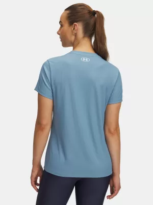 Дамска тениска UNDER ARMOUR TECH RIB SSC 1389852-418 СИНЬО