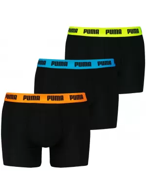 Боксьор PUMA MEN EVERYDAY BOXER 3P 93832706 ЧЕРНО/ВАРОВИ ЦВЕТОВЕ НА ЛОГОТО
