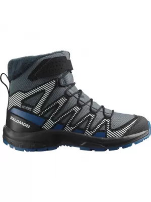 Детски обувки SALOMON XA PRO V8 WINTER WATERPROOF J ТУРБУЛЕНЦИЯ/ЧЕРНО/ТЪМНО СИНЬО