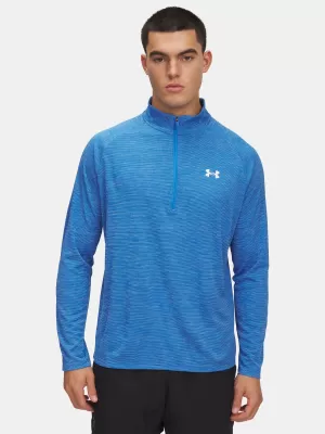 Мъжка тениска UNDER ARMOUR UA TECH TEXTURED 1/2 ZIP 1382797-402 СИНЬО