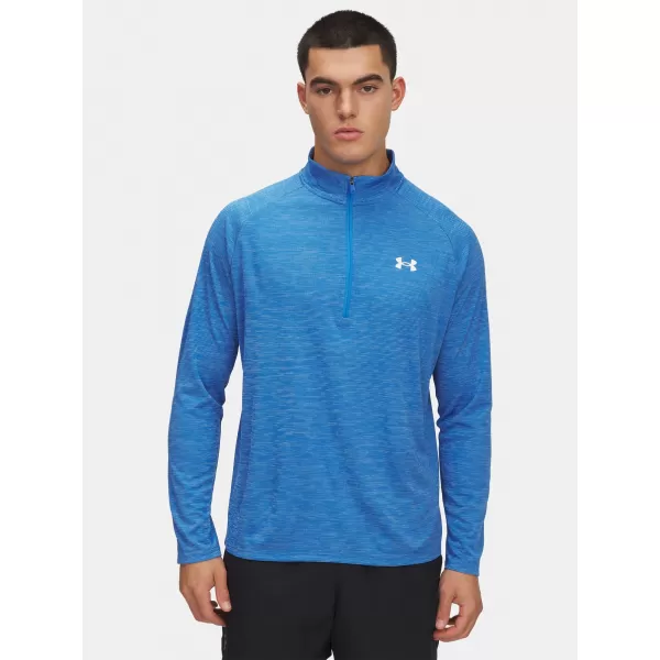  Мъжка тениска UNDER ARMOUR UA TECH TEXTURED 1/2 ZIP 1382797-402 СИНЬО 