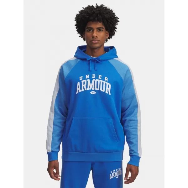  Мъжки суичър UNDER ARMOUR RIVAL FLC CB HOOD СИНЬО 