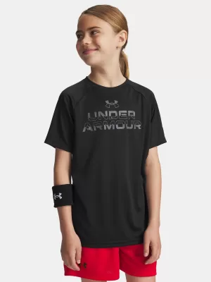Момчешка тениска UNDER ARMOUR UA TECH SPLIT WORDMARK SS 1383010-003 ЧЕРЕН