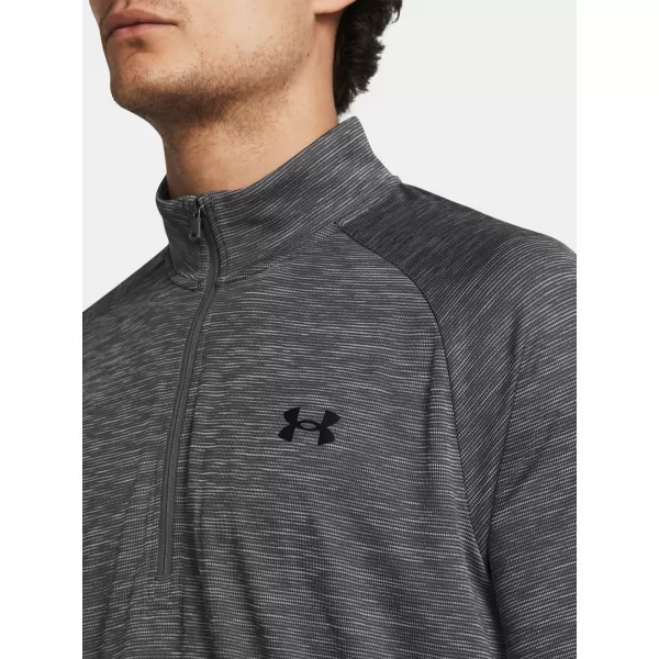 Мъжка тениска UNDER ARMOUR UA TECH TEXTURED 1/2 ZIP 1382797-025 СИВО 