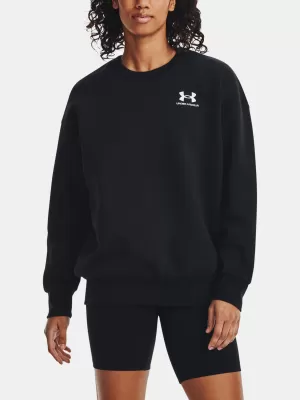 Дамски суичър UNDER ARMOUR ESSENTIAL FLC OS CREW 1379475-001 ЧЕРЕН