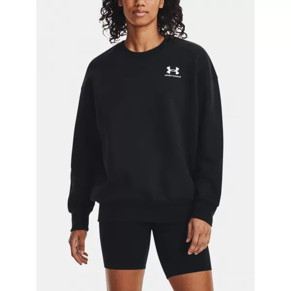  Дамски суичър UNDER ARMOUR ESSENTIAL FLC OS CREW 1379475-001 ЧЕРЕН 