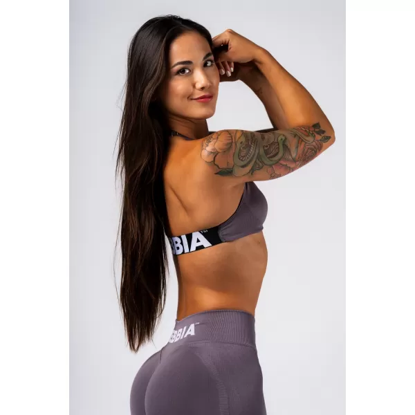  Безшевен повдигащ се спортен сутиен FLOW SEAMLESS 495 ТЪМНО СИВ Nebbia 