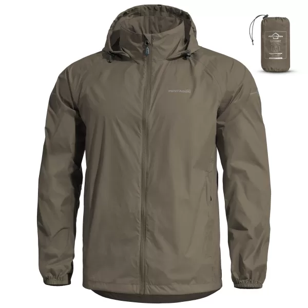  Мъжко яке PENTAGON CLOUDBURST PACKABLE MENS RAIN JACKET K07019 КАФЯВО СИВО 