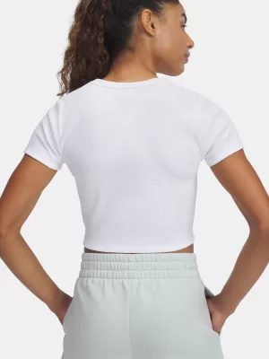 Дамска тениска UNDER ARMOUR UA RIVAL RIB BABY TEE 6000264-100 БЯЛО