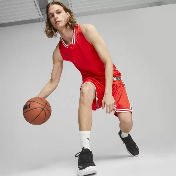  Мъжки фланелка PUMA HOOPS TEAM GAME JERSEY 67662804 PUMA RED 