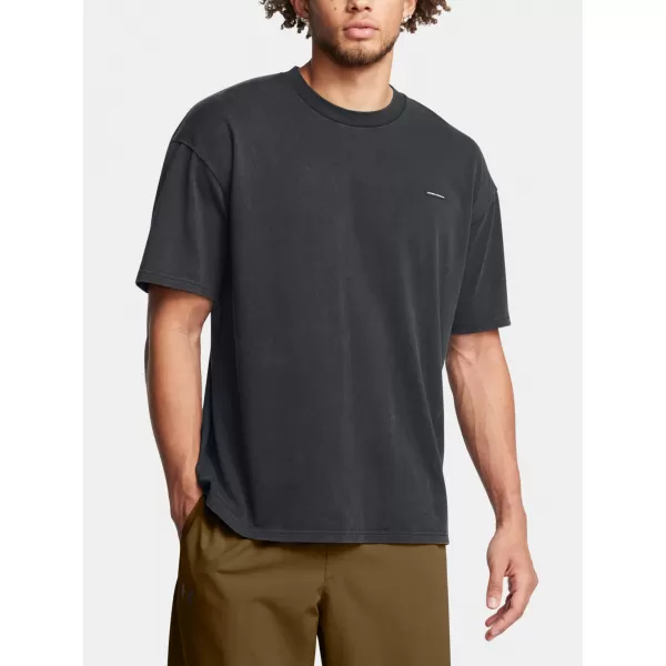  Мъжка тениска UNDER ARMOUR UA M HW OS LOGO WASH SS 1389147-001 ЧЕРЕН 