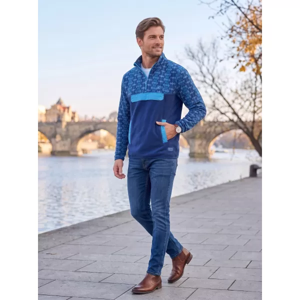 Мъжки поларен суичър ALTISPORT GARM СИНЬО 