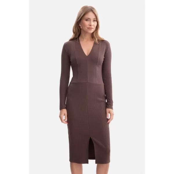  Рокля BEWEAR B307 КАФЯВО 