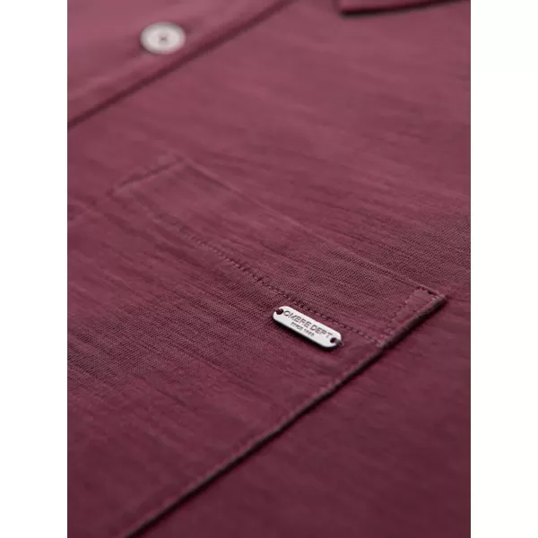  Мъжки t -риза с яка OMBRE OM-POWS-0142 MAROON 