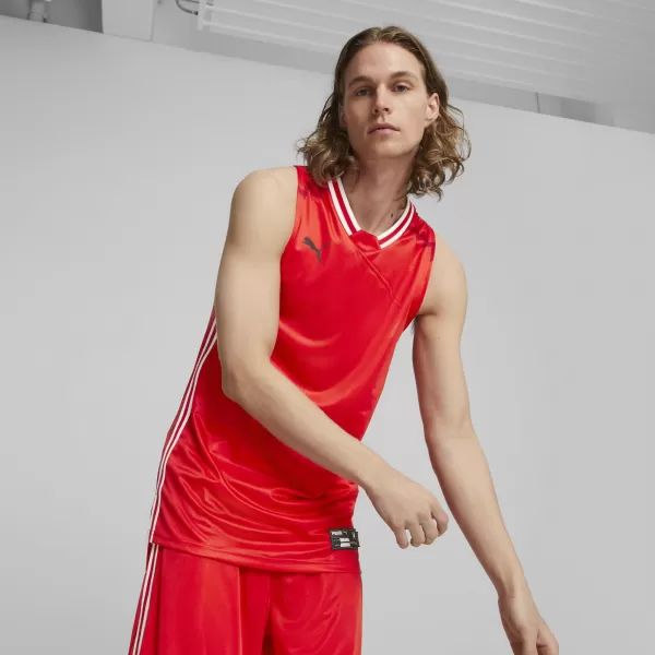  Мъжки фланелка PUMA HOOPS TEAM GAME JERSEY 67662804 PUMA RED 
