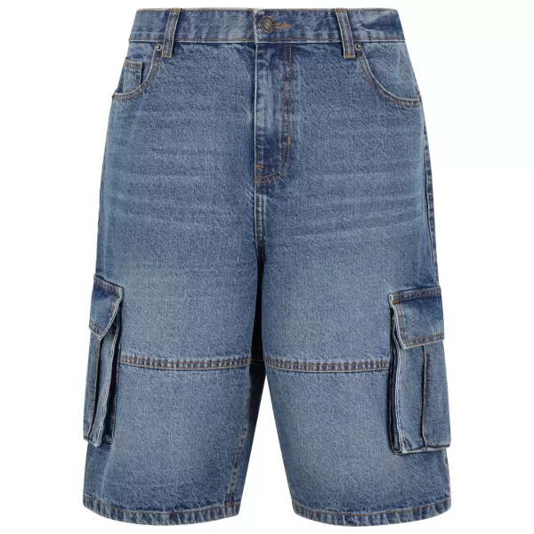  Мъжки шорти URBAN CLASSICS TB7367 СРЕДНО ТЪМНО СИНЬО ИЗМИТО 