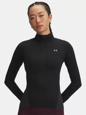Дамска тениска UNDER ARMOUR UA VANISH SEAMLESS 1/4 ZIP 6000644-003 ЧЕРЕН