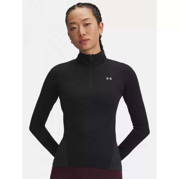  Дамска тениска UNDER ARMOUR UA VANISH SEAMLESS 1/4 ZIP 6000644-003 ЧЕРЕН 