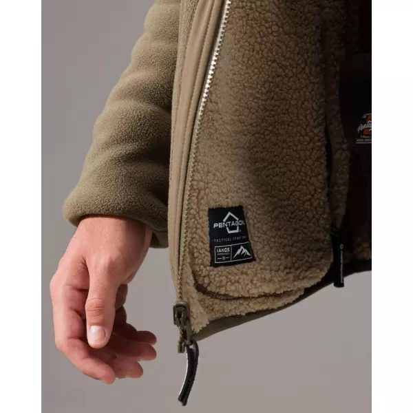  Суичър от полар PENTAGON IANOS SHERPA 2 K09057 RAL7013/ЧЕРЕН 