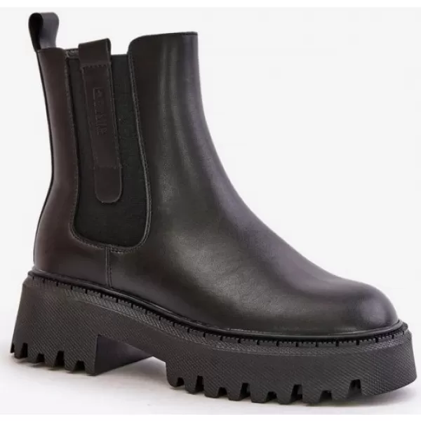  Дамски кожени изолирани обувки BIG STAR OO274A386 BLACK Big Star Shoes 