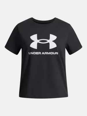 Тениска за момиче UNDER ARMOUR UA BIG LOGO SS 1389756-001 ЧЕРЕН