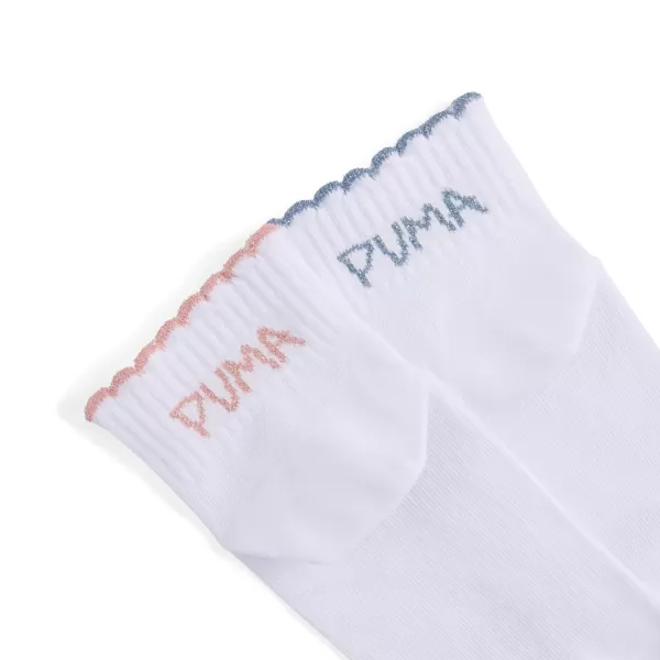  Чорапи PUMA GIRLS SCALLOP EDGE QUAR 94723501 БЯЛО/РОЗОВО 