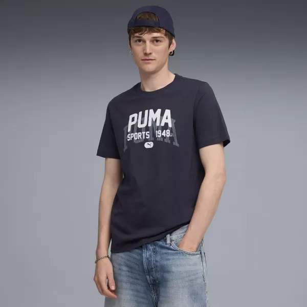  Риза PUMA GRAPHIC VARSITY TEE 68803516 НОВ ФЛОТ 