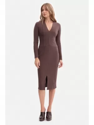 Рокля BEWEAR B307 КАФЯВО