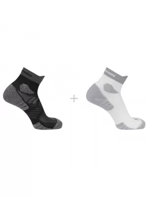 Чорапи SALOMON AERO ANKLE 2-PACK БЯЛО/ЧЕРНО