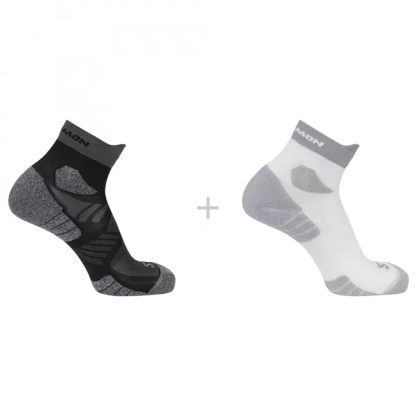  Чорапи SALOMON AERO ANKLE 2-PACK БЯЛО/ЧЕРНО 