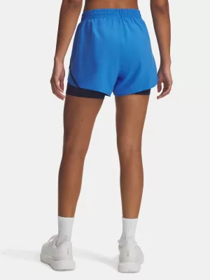 Дамски шорти UNDER ARMOUR UA FLY BY 2-IN-1 SHORTS 1382440-402 СИНЬО