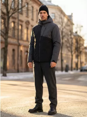 Мъжко зимно яке ALTISPORT GALLUS ТЪМНО СИВО