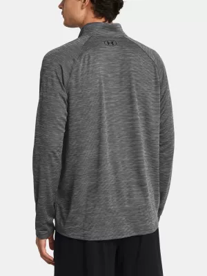Мъжка тениска UNDER ARMOUR UA TECH TEXTURED 1/2 ZIP 1382797-025 СИВО