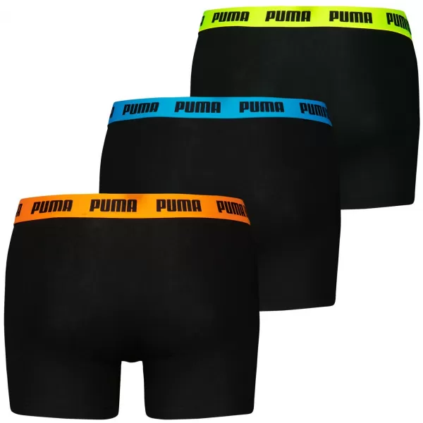  Боксьор PUMA MEN EVERYDAY BOXER 3P 93832706 ЧЕРНО/ВАРОВИ ЦВЕТОВЕ НА ЛОГОТО 