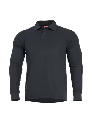 тениска PENTAGON ANIKETOS LONG POLO K09013 ЧЕРЕН